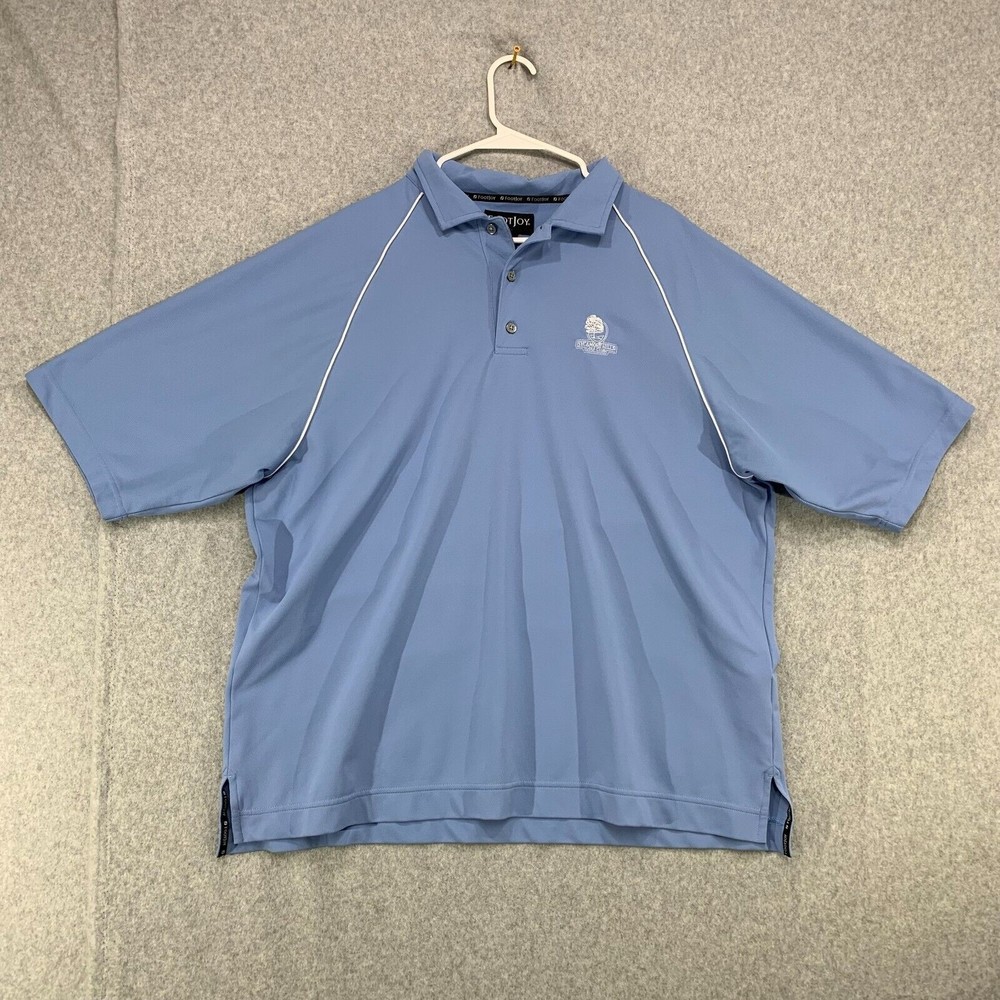FootJoy Polo Shirt Sycamore Hills Golf Club Blue Short Sleeve Mens Size XL